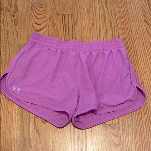 UA. Women’s Purple/pink running shorts. Sz M